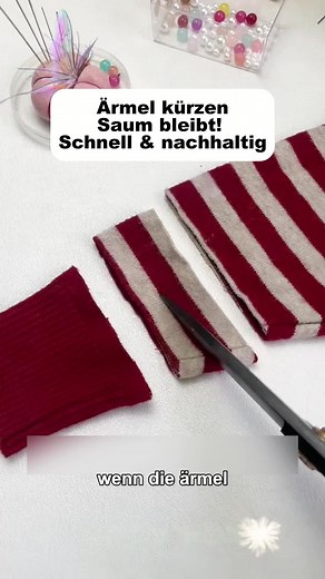 DIY Anleitung: Ärmel kürzen und Originalsaum behalten