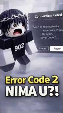 Roblox error codes | error code 2 #roblox #errorcode #fix