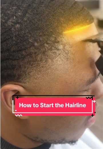 How to Start the Hairline #Schoolofbarbering #fyp #barbertok #hairline #haircut