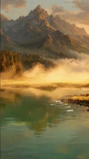 🏔️ Golden Alpine Mountain Valley | 2 Hour 4K Screensaver Samsung Frame TV Art