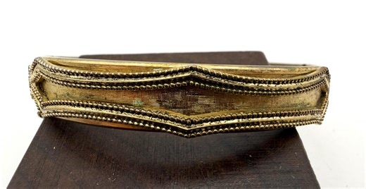 Vintage Whiting & Davis Gold Tone Hinged Bangle Bracelet - Etsy