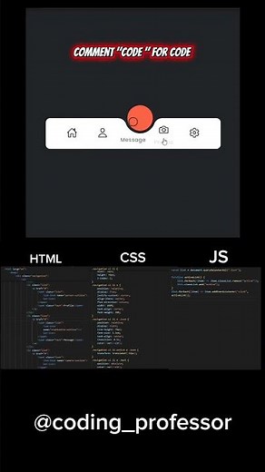 Amazing navbar use HTML| CSS | JS #coding #html #css #javascript #animation #code #python #ai #js