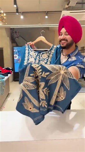 English Blue soft Velvet Embroidered Straight Suit with Beautiful Duppata Follow @label_amrita for