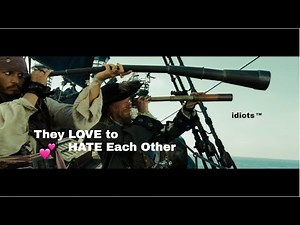 Captain Jack Sparrow and Hector Barbossa being best FRENEMIES for almost five minutes