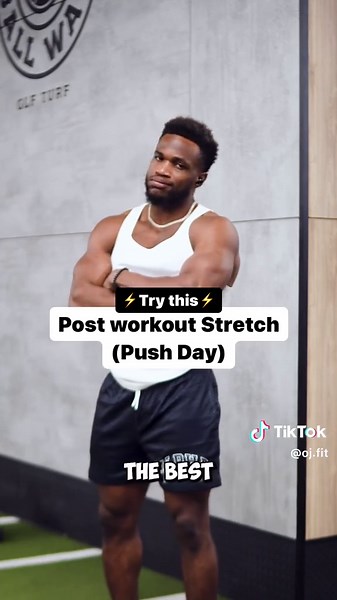 Best cooldown stretch to do after you finish training your chest or shoulders (Push Day). You’re welcome. 😌 Be sure to save it for later. 👑 After your Push Day session, do this cooldown stretch! By doing this: ✔️ You’ll be able to improve your flexibility and joint range of motion, contributing to better overall athletic performance. ✔️ Reduce muscle tension and tightness, preventing you from becoming stiff and sore after intense exercise. ✔️ Prevent injury and muscle imbalances, which will be
