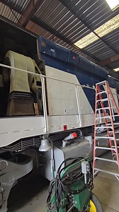 Santa Fe 5704 Bicentennial unit undergoing restoration at the Southern California Railway Museum in Perris California. #socalrailway #trains #public #railway #train #trainmuseum #locomotive | John’s Tales From The Rails