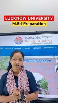 Lucknow University M.Ed Entrance Exam 2026 Preparation | LU M.Ed Free Class & Notes | DNS Educare