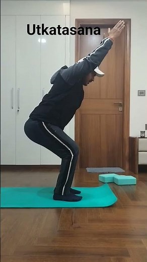 How to do chair pose (utkatasana).............. #yogapractice #yogaposes #chairpose #yoga #ytshorts