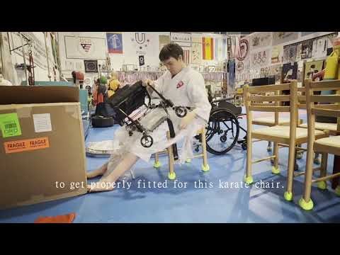 Unboxing my new karate wheelchair