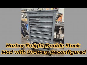 Harbor Freight 10-drawer Double Stack Toolbox with Drawers Reconfigured