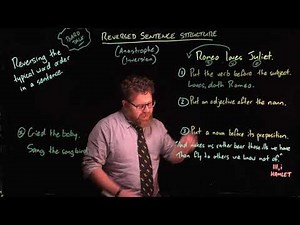 BARD TALK | Reversed sentence structure | Grammar and Thongs