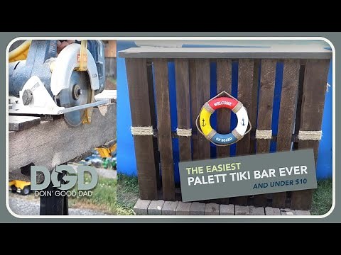 Pallet Tiki Bar | The Easiest Pallet Bar Ever Made | Doin' Good Dad