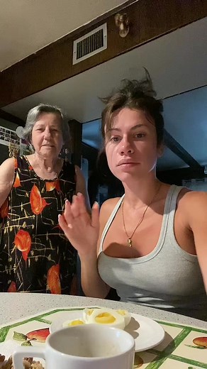 Nonna's Italian Breakfast: Espresso, Boiled Eggs, Pear, and Walnuts