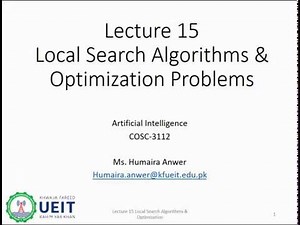 COSC-3112- AI- Lecture-15 Local Beam Search & Genetic Algorithm Worked Example