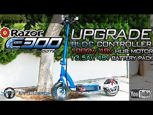 Razor E300 Scooter Hub Motor - Battery and BLDC Controller Upgrade (48V 1000Watt)