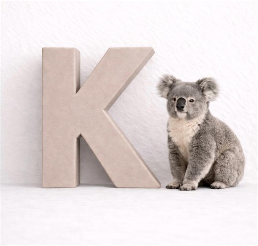 Letter K Koala Nursery Print, Neutral Animal Alphabet Art (digital Download) - Etsy
