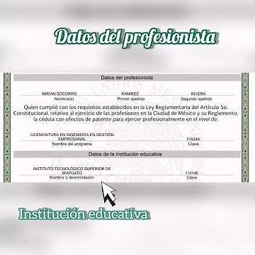 Conoce las partes de tu cédula profesional federal