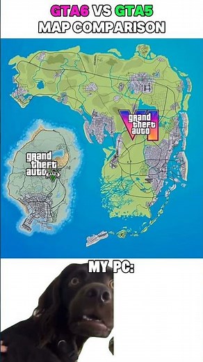 GTA6 VS GTA5 Map Comparison! #gta6 #gta #gta5