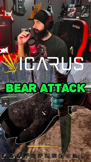 Nick the Iron Lyon on Instagram: "Icarus gameplay. Building a bridge then got disrupted by a bear. What do you think of the finished product? Follow me for more of this survival simulator game. #i̇carus #survivalgame #basebuilding #bear #gameplay"