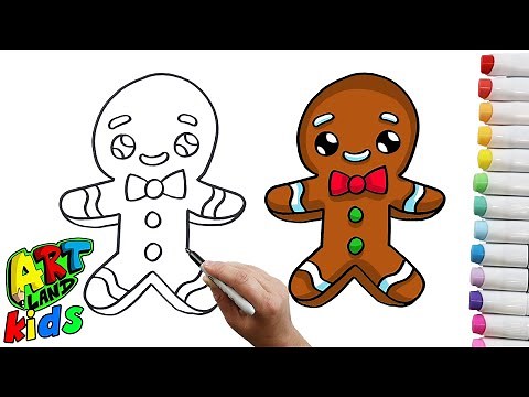 How to Draw a Gingerbread Man for Kids