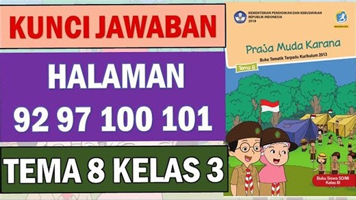 Kunci Jawaban Tema 8 Kelas 3 SD Halaman 92, 93, 94, 95, 96, 97, 100, 101: Berlatih Mandiri - TribunTrends.com