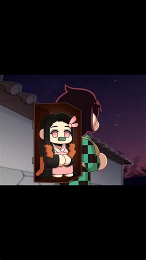 Nezuko in the Box: Cutest Reaction Ever! 📦☠️ #anime #demonslayer #fyp #kny #foryou #nezuko
