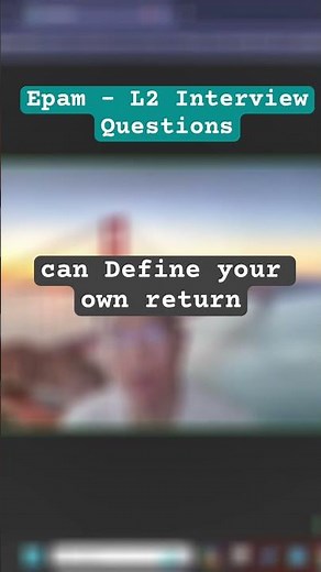 Java Interview Prep: EPAM 2nd Round Questions Explained! #shorts #javainterviewquestions #epam