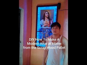 DIY How To Make A Modern Altar At Home from the scrap wood Pallet