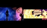 Mix of 2 videos from youtube : Space Dandy OP Viva Namida