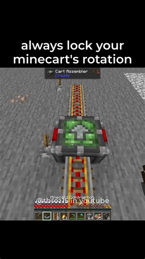 always lock your minecart rotation in minecraft create mod
