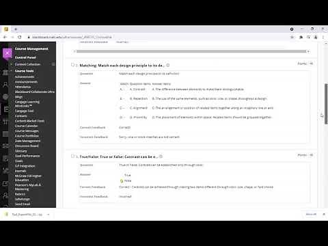 Exporting and Importing Blackboard Test Files