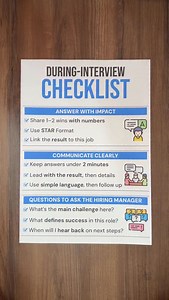 Struggling to turn interview calls into job offers? 🤔 SAVE this quick interview checklist to help you stand out. 🚀 This interview checklist will help you prepare for the toughest job interviews in just a few hours. By following this checklist, you’ll be able to quickly reduce rambling, show impact, and make yourself memorable to hiring managers. Ready to land your dream job? 🙌🏻 Boost your resume with Careerflow.ai’s Resume Builder tool and land more interview calls. (Link in the bio) 👩🏻‍💻