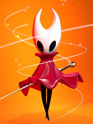 Modelado 3D de Hornet de Silksong en Blender