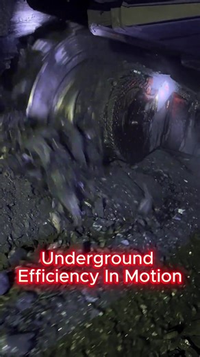 Underground Efficiency in Motion Every movement has a purpose. Nothing works alone underground. #mining #TBM #machine #coalmining #miningequipment