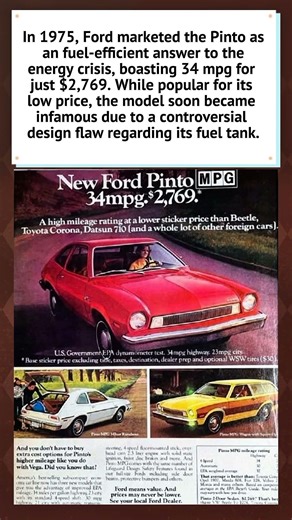 The 1975 Ford Pinto: $2,769 Economy King? 🚗 #carhistory #1970s