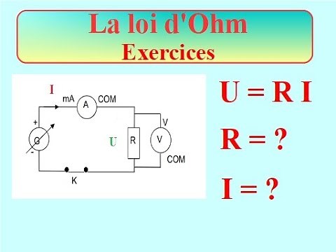 Calculer U, R et I - La Loi d'OHM - Exercice corrigé