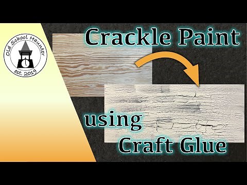 How-To Crackle Paint Effect using Craft Glue and Latex Paint [Old Paint Effect Halloween DIY ENG]