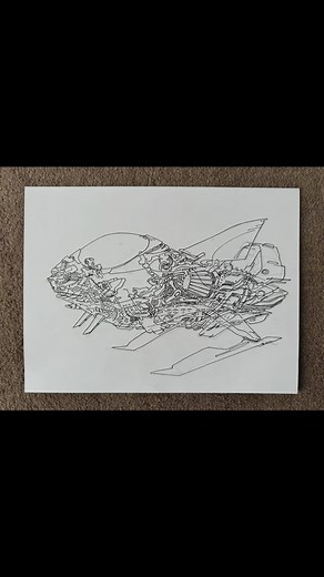 Jim Lee on Instagram: "Here’s a cleaner shot of the sketch I did on the flight yesterday. The stronger the light source, the more the ‘illusion’ works. Passe une bonne journée!"