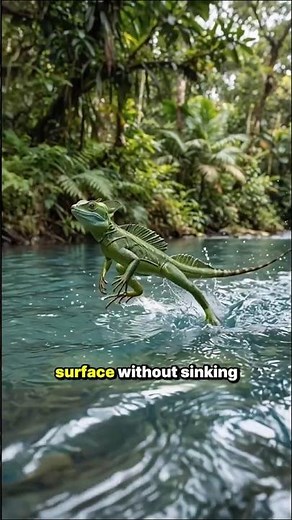 Walking on Water Is Possible.... #Basilisk #Nature #Animals
