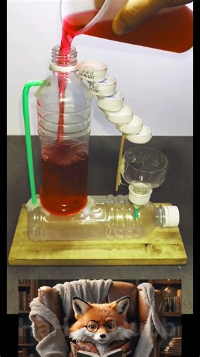 🚀Genius DIY Water Fountain! How to Make a Reverse Waterfall with Plastic Bottles​