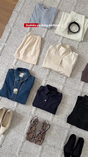 Effortless Travel Packing with the Sudoku Method