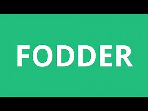 How To Pronounce Fodder - Pronunciation Academy
