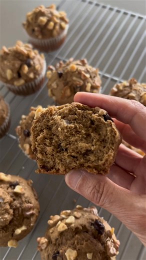 These Banana Oatmeal Muffins are soft and fluffy, studded with dark chocolate chips and topped with crunchy walnuts. They're dairy, gluten and refined sugar free! 🍌 Comment “RECIPE” to have a link to the recipe delivered straight to your DM. Get the Recipe: https://flavorthemoments.com/flourless-banana-muffins/ | Flavor The Moments
