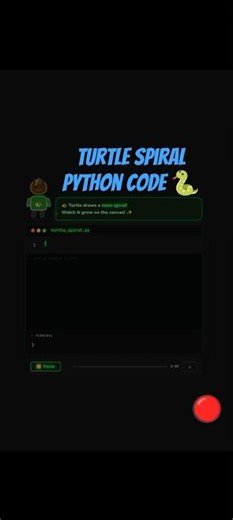 This is python code of spiral#python #coding #video #shorts #viral#youtubeshorts #trending#youtube