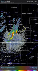 58K views · 753 reactions | 3:50pm ️ Things are gettin’ spicy up north! Scattered thunderstorms are bubbling up ahead of the cold front, and a few are already packing a punch. One storm near Scottsbluff is producing at least quarter-size hail.  I’ll be watching this line like a hawk as convection ramps up with the advancing front. Keep checkin’ in for updates | Denver & Front Range Weather | Facebook
