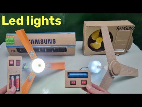 Mini ceiling fan with remote control and very bright light.