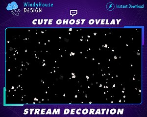 Ghost Falling Twitch Overlay, Flying Down Ghost Twitch Stream, Halloween Overlay for Twitch and OBS Streaming, Graphics for Streamer - Etsy