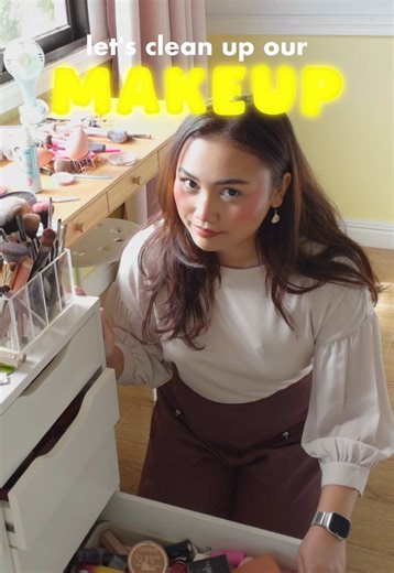 Seriously tho, why do I keep buying blush? 🫠 Day 6 of our 2026 Reset Guide is for the makeup lovers cause it’s time to clean out our expired makeup 😭💔 (it hurts too much) Throw out what has been finished or expired, separate the ones that we actually use, and the ones that are actually good but rarely reach for. Those you can either give to your sisters (like i do!) Now tell me — when is it considered too much makeup? 👀 #2026goals #2026resetguide #makeupdeclutter