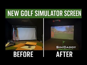Golf Simulator Screen Upgrade – Carl’s Place Built-In Kit | SimCaddy Install Walkthrough