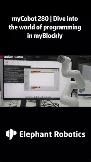 myCobot 280 | Dive into the world of programming in myBlockly #robot #tech #robotarm #ai #education
